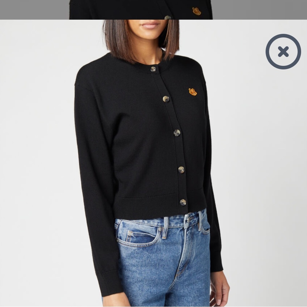 Kenzo Tiger Black Wool Cardigan